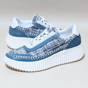 Womens Dolce Vita Shoes Dolan Platform Sneakers Size 8 Blue Sneakers